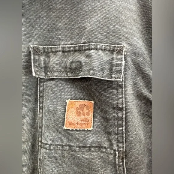 Vintage Carhartt Men's Sandstone Black Quilt Lined Gray Jacket Size XL - Picture 3 of 11